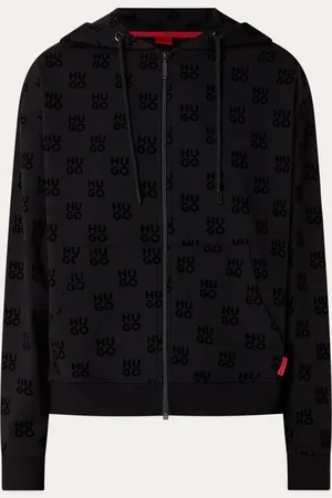 HUGO BOSS Flokki loungevest met flock logoprint