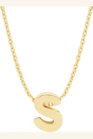 Diamond Point Geelgouden hanger S, Alphabet