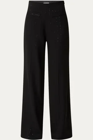 Sandro High waist wide fit pantalon met pailletten