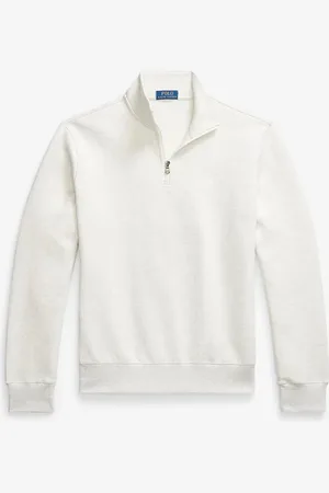 Ralph Lauren Fijngebreide schipperstrui met halve rits en logoborduring