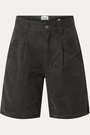 Isabel Marant Katja high waist straight fit korte broek met steekzakken