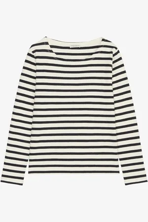 Marc O’ Polo Longsleeve van biologisch katoen met streepprint