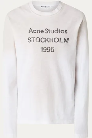 Acne Studios Longsleeve met logoprint en destroyed afwerking