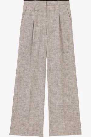 Maje High waist wide fit pantalon met steekzakken