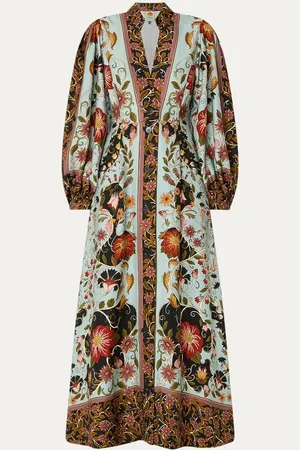 Farm Rio Flower maxi blousejurk met bloemenprint