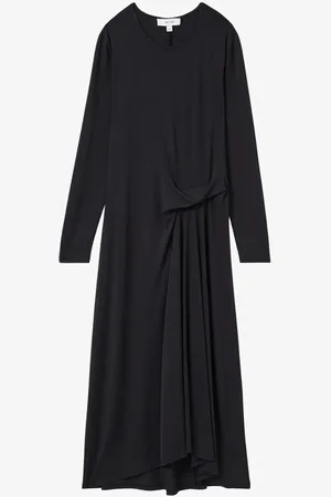 Reiss Ivy midi jurk van jersey met plooidetail