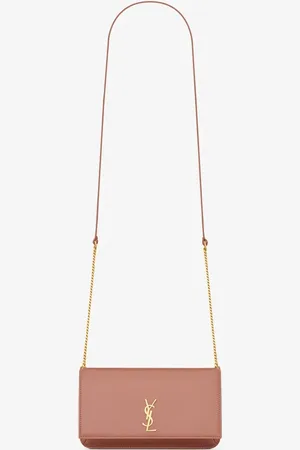 Saint Laurent Cassandre crossbody telefoonhoes van kalfsleer