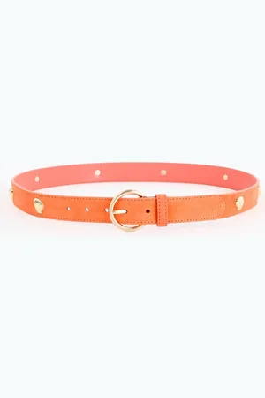 Fabienne Chapot Studded Shell riem van suède