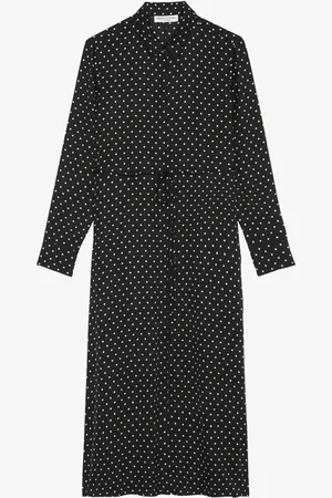 Marc O’ Polo Midi blousejurk met print en strikceintuur