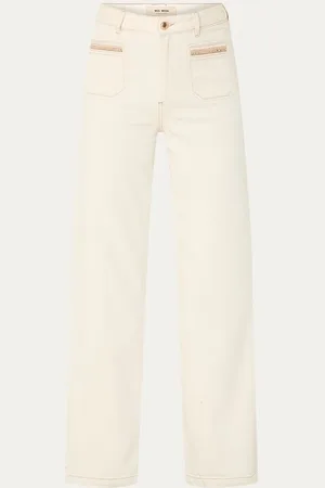 Mos Mosh MMColette high waist wide leg jeans met opgestikte zakken