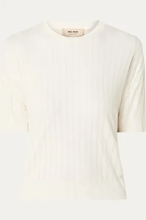 Mos Mosh MMSwann T-shirt met opengewerkt detail