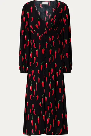 Fabienne Chapot Ana midi blousejurk met print