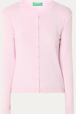 Benetton Fijngebreid vest met ronde hals