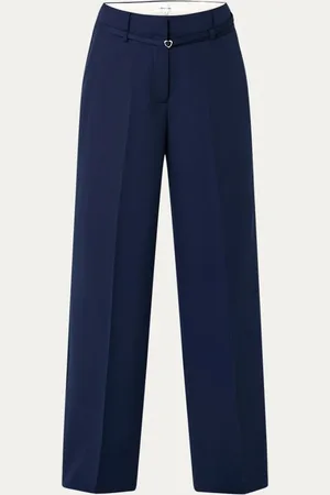 Fabienne Chapot Nelsan high waist loose fit pantalon met ceintuur