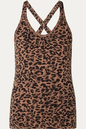 10 days Wrapper tanktop in biologische katoenblend met panterprint