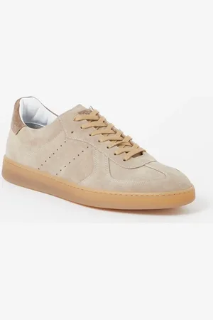 Giorgio Army sneaker van leer met suède details