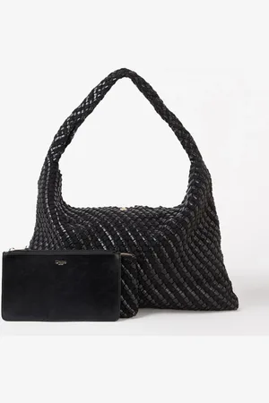 Dune Deliberate XL schoudertas met gevlochten detail en uitneembaar etui