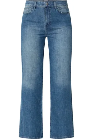 Expresso High waist wide leg jeans met medium wassing
