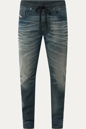 Diesel 2030 D-Krooley slim fit joggingbroek van denim in lyocellblend