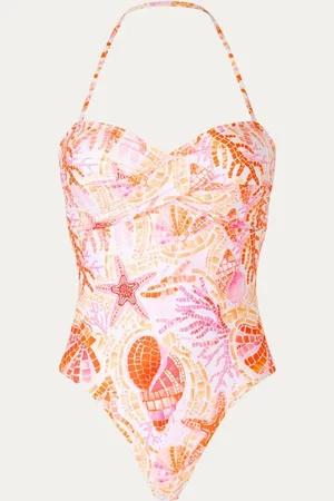 Seafolly La Mer voorgevormd bandeau badpak met afneembare bandjes
