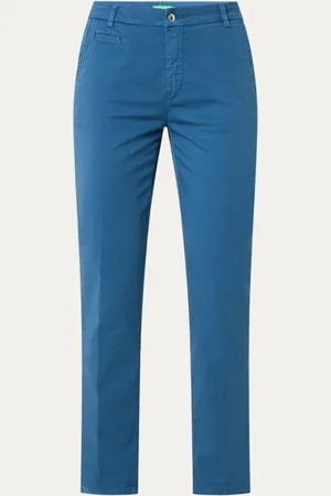 Benetton High waist slim fit chino met steekzakken