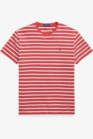 Ralph Lauren T-shirt met streepprint en logoborduring