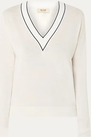 Mos Mosh MMRelena fijngebreide pullover met V-hals