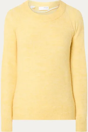 SELECTED Lulu fijngebreide trui in alpaca wolblend