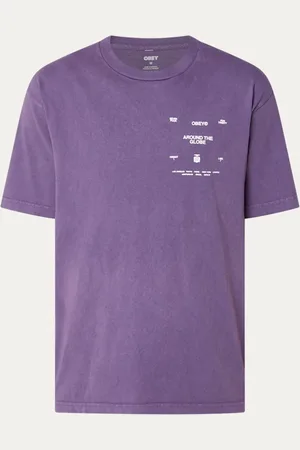 Obey Around The Globe T-shirt met logo- en backprint
