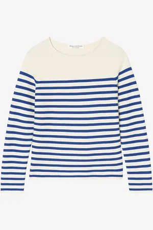 Marc O’ Polo Fijngebreide pullover met streepprint