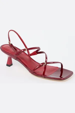 Sandro Sandalette van leer met lakfinish