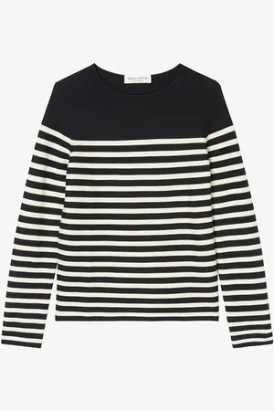 Marc O’ Polo Fijngebreide pullover met streepprint