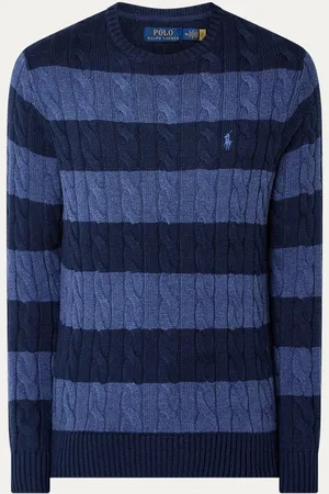 Ralph Lauren Kabelgebreide trui met streepprint