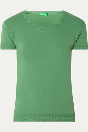 Benetton Fijngebreid T-shirt met ronde hals