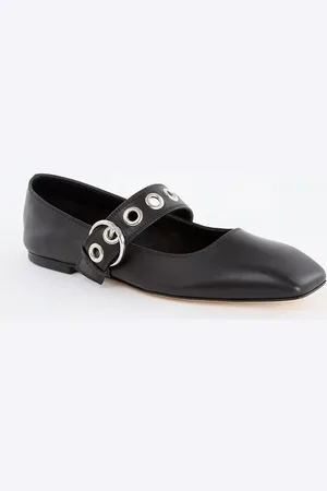 Aeyde Uma Eyelet ballerina van leer