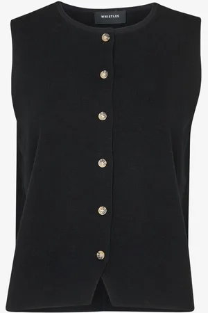 Whistles Lucy fijngebreid gilet met stretch
