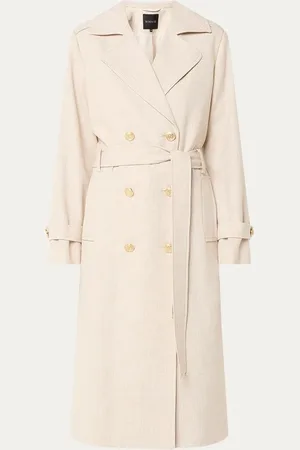 NIKKIE. Ilyno trenchcoat met strikceintuur en steekzakken