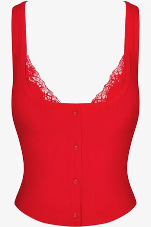 SKIMS Soft Lounge tanktop met details van kant