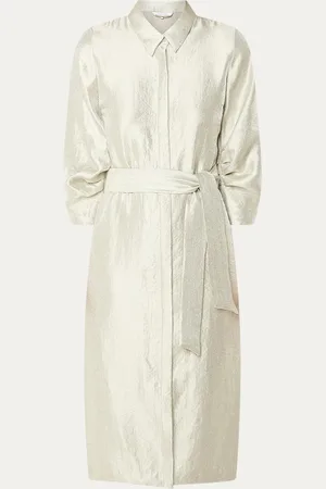 XANDRES Kato midi blousejurk met strikceintuur
