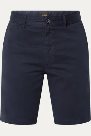 HUGO BOSS Straight fit korte chino met steekzakken