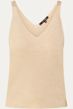 NIKKIE. Indigo top met lurex