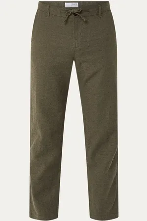 SELECTED Slimtape Brody slim fit pantalon in linnenblend