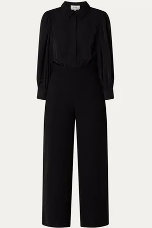 Bash Rivka wide fit jumpsuit met pofmouw
