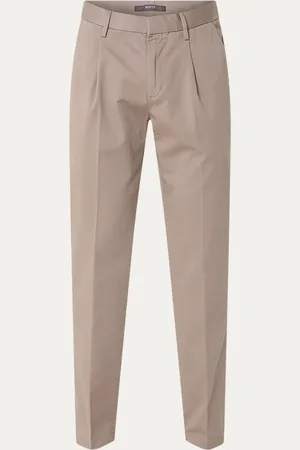 Boggi Milano Tapered fit pantalon in biologische katoenblend met steekzakken