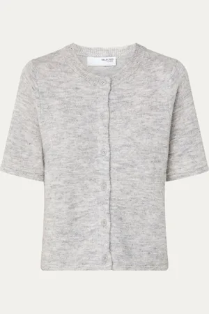 SELECTED Lulu grofgebreid vest in alpaca wolblend