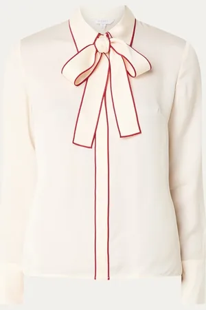 L.K. Bennett L-K-Bennett Elisa blouse van crêpe met sjaalkraag