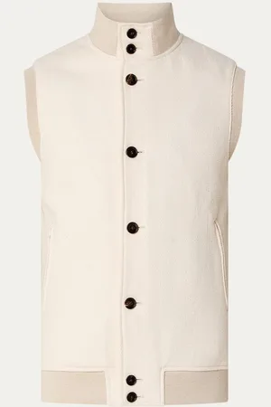Profuomo Bodywarmer met visgraatdessin en steekzakken
