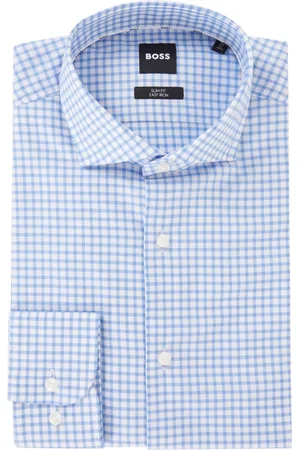HUGO BOSS H-Hank slim fit overhemd met ruitdessin