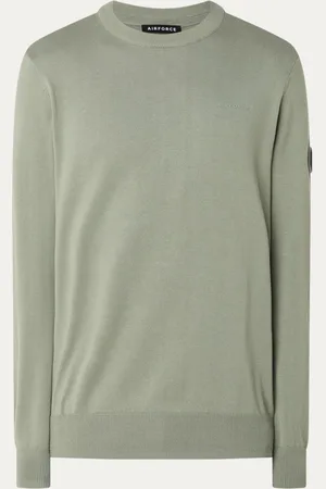 Airforce Fijngebreide pullover met logo