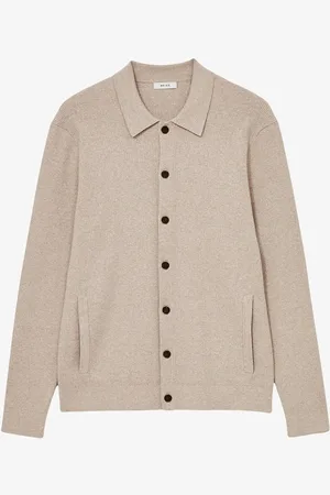 Reiss Saint ribgebreid vest met steekzakken